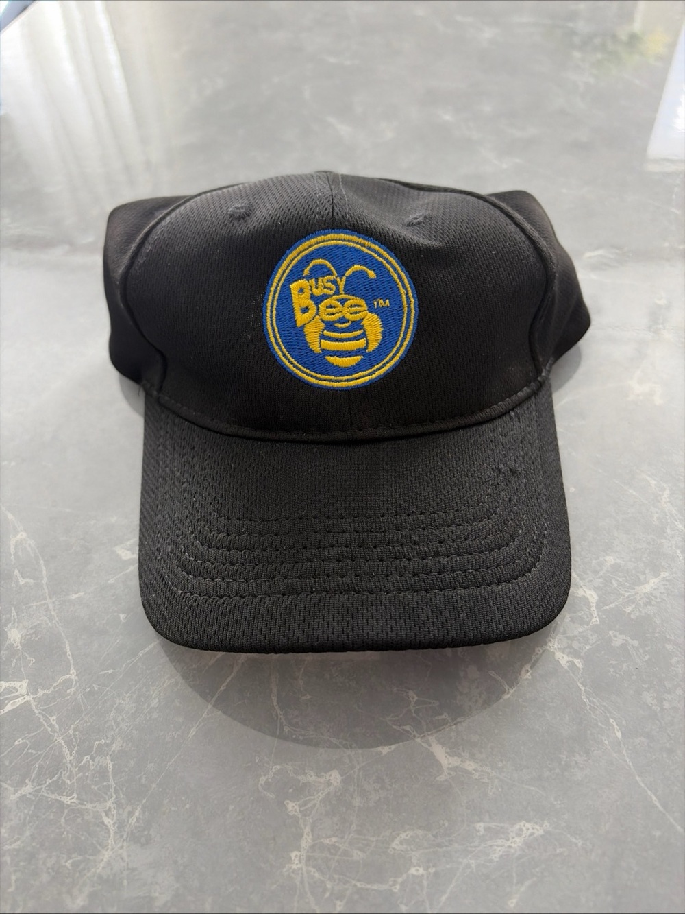 Busy Bee Hat Baseball Cap Black Adult Mesh Trucker Head Promo Travel Gas Apparel